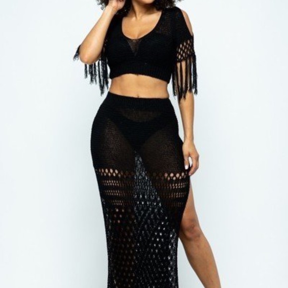 knit crochet cover up Beach party Wear - Picture 4 of 11